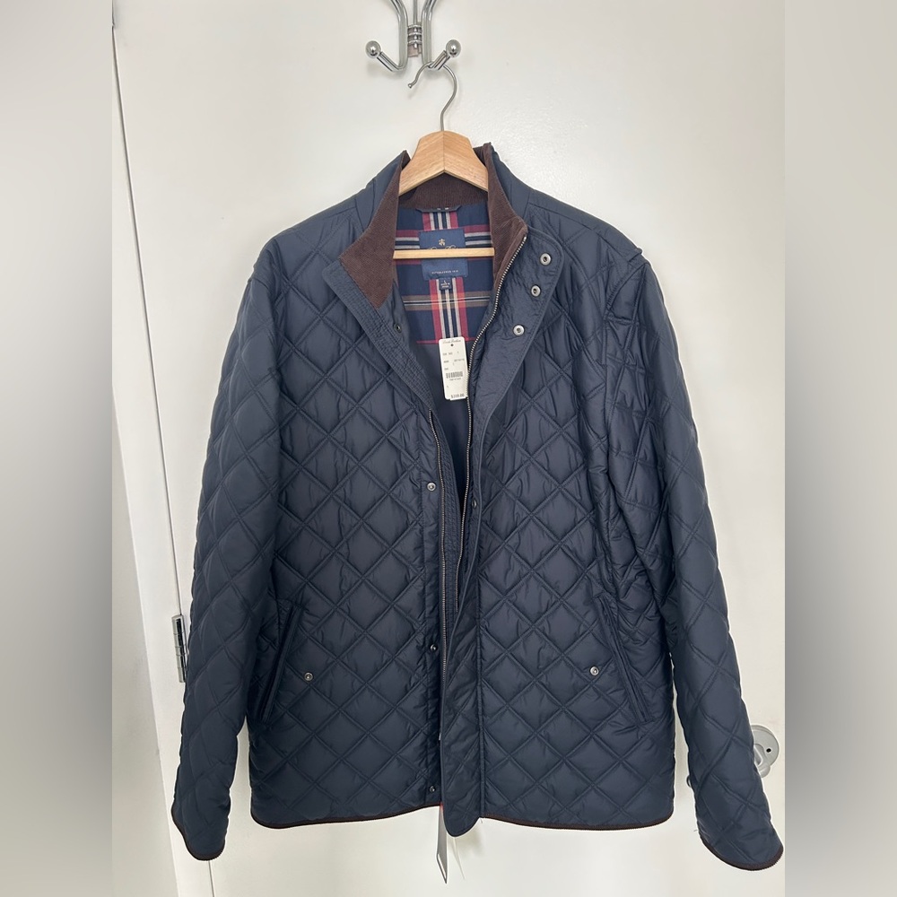 Brooks Brothers Men’s Blue Lightweight Quilted Jacket L – Transitional Layer